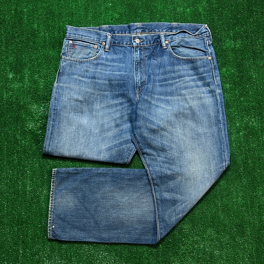 Classic Fit 867 Polo Ralph Lauren Faded Denim Jeans Blue 38x32